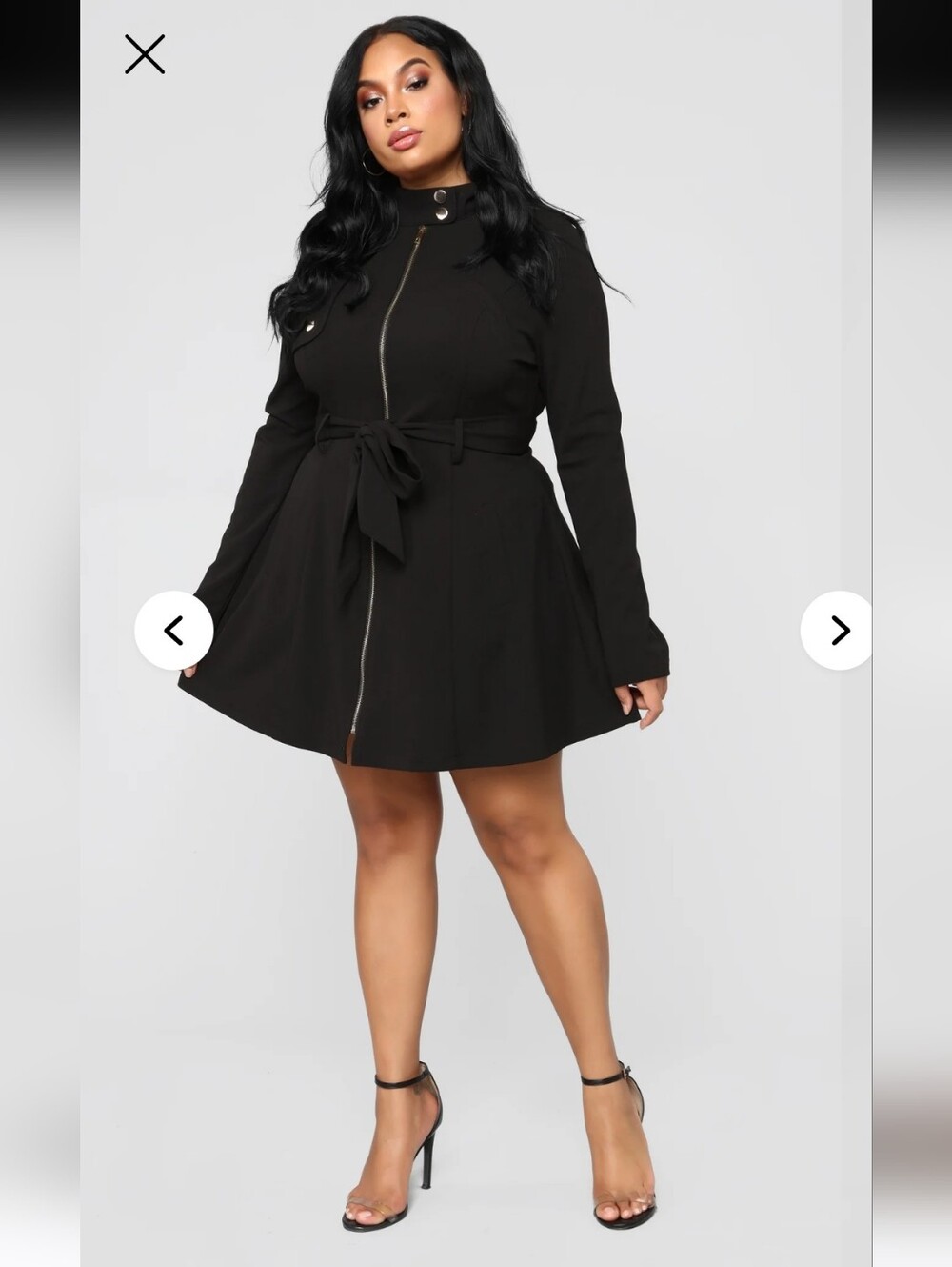 Fashion Nova Women's 2X Black Feeling Fancy Collar Jacket
